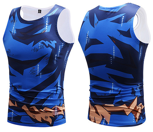 Custom Son Goku Anime Dragon Ball Clothes Men Running Sportswear