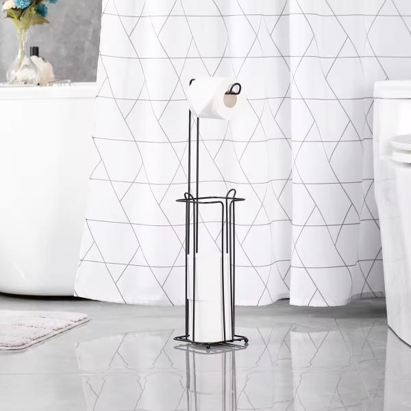 Bathroom Standing Paper Dispenser Toilet Tissue Paper Roll Storage Shelf Toilet