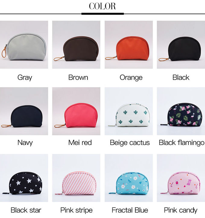Wholesale Various Colorway Lady Custom Half Moon Cosmetic Bag