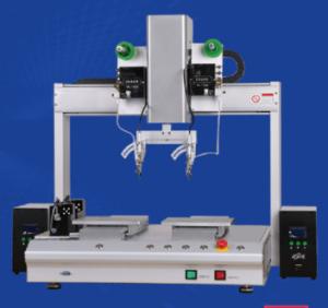 China XHL-H8331R Desktop Double Station Double Head Automatic Soldering Machine factory