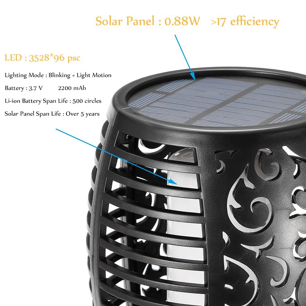 Outdoor wall-mounted led solar light