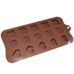 Silicone Custom Chocolate Molds Rose Heart Shaped For Candy Cake