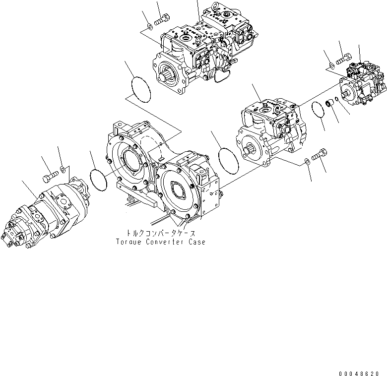 KOMATSU 708-2G-00800 Parts PUMP ASS'Y,LOADER