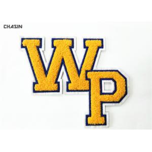 Size 6"X6" Cm Sew On Embroidered Patches , Chenille Alphabet Patches