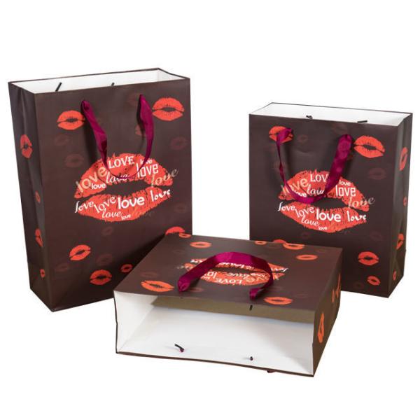 Customized Luxury Fancy Craft Gift Paper Bag with Logo Print and Gravure