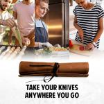 Durable Knife Roll Bag Canvas Carrying Case For Kitchen