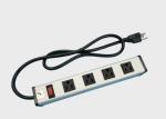Metal 4 Way Multi Outlet Power Strip With On Off Switch For Workshop / Office