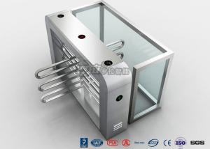 China Double Anti - Clipping Waist Height Turnstiles AC220V With Stepping Driver Motor factory