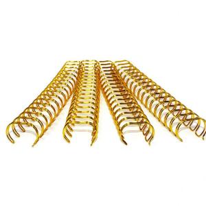 11.1 MM Gold Spiral Coils Gold Spiral Binding Gold Plating Double Loop Wire O