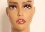 Strong Practicality W36cm Pretty Mannequin Head With Shoulders Human Skin