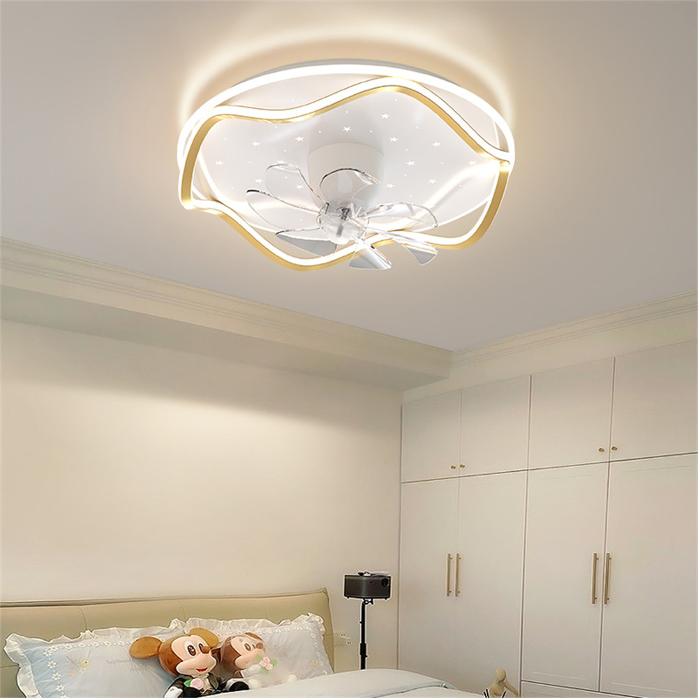 52 Flush Mount Bladeless Ceiling Fan With Light And Remote