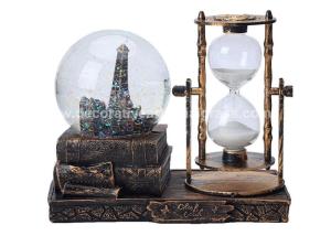 China Retro Tower Hourglass Timer Crystal Ball Decorative Ornaments OEM ODM factory