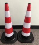 Road Traffic Safety 900mm Traffic Rubber Road Cone GQLZ-900 With Black Base