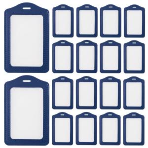 China Leather ID Card Holder Vertical Work Permit Name Credit Card Case High Transparency factory