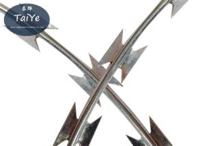 China Industrial Security Barbed Wire With Blades New Type Corrosion Resistant factory