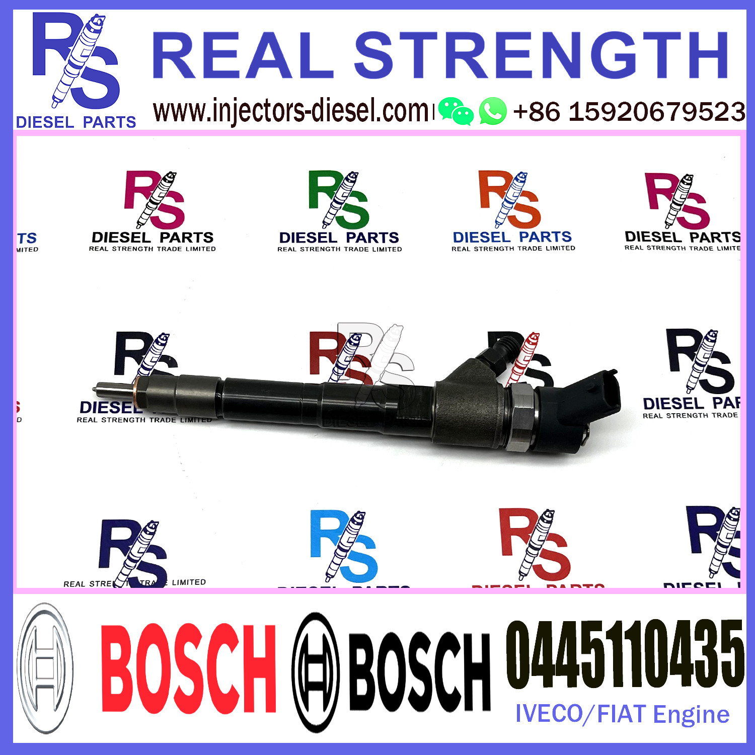 Common Rail Fuel Diesel Injector 504386427 0445110435 for Fiat / Iveco Daily 2.3D 2006-2011