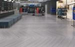 Outside Matt Hotel Interior Wooden Porcelain Tiles Gray Khaki For Decoration