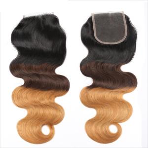 China 1b 4 27 Curly Lace Closure Full Hairs 100% Unprocessed No Shedding factory