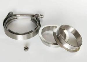 China Groove Design Single Bolt Exhaust Auto Spare Parts V Band Clamp With Flange factory