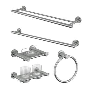 China Sustainable Stainless Steel Bathroom Set Luxury Washroom Decoration Bath Accessories factory