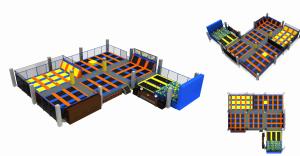 China 756M2 Free Jumping/ Indoor Trampoline Park / Kids Indoor Jumping Bed For Fun/ Amusement Trampoline factory