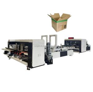 China Plc Control Corrugated Carton Folder Gluer Machine With Min Gluing Length 150mm on sale