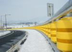 Tunnel Entrances Highway Roller Barrier With Yellow Red