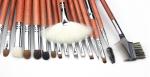 2016 Full Foundation Makeup Brush Kits With Natural Hair And Sliver Copper