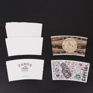 China hot paper cup sleeve,custom paper coffee cup sleeve with logo,coffee paper cups factory