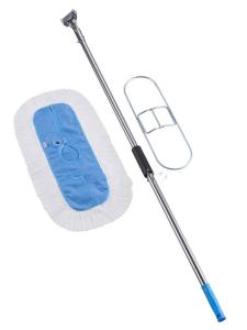 China 100% Microfiber Cloth Head Cleanroom Mops Semi Open Back Style 210gsm factory