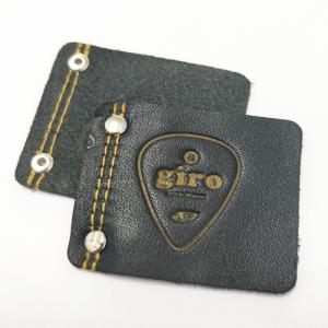 China Embossed Custom Leather Clothing Labels Patch For Jeans factory