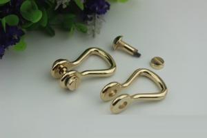 China Factory manufacturing handbag light gold metal d ring strap buckle with nickel free factory