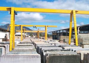 China Indoor Outdoor 5 Ton Gantry Crane Single Beam 50m With Monorail Hoist factory