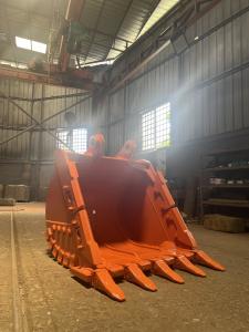 China Strength Yellow/Black Excavator Rock Bucket Q355/NM400/Hardox400 Custom Weight factory