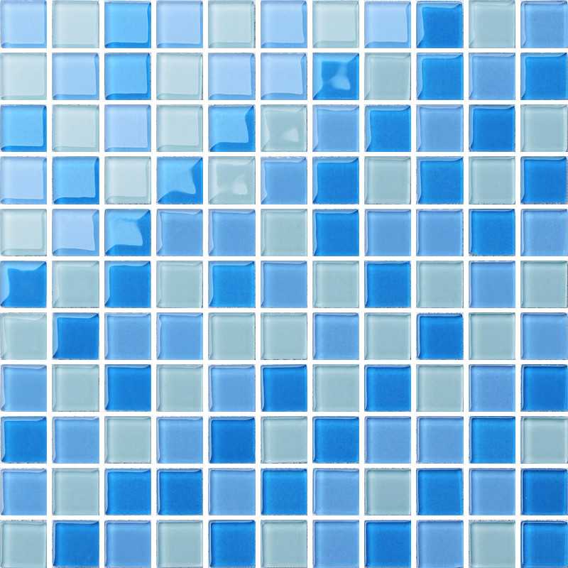 300x300mm swmming pool mosaic tiles,glass mosaic tile sheets, blue color
