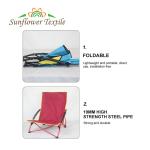 Oxford Cloth Foldable Seat Chairs Beach Outdoor Metal Sun Picnic Lounger