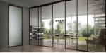Narrow Frame Aluminum Tempered Clear Glass Slidng Door for House
