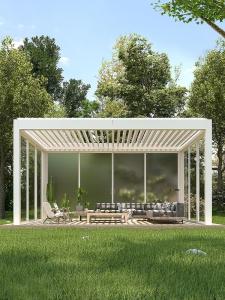 China Adjustable Louvered Pergola Aluminum Louvered Pergola Modern Louvered Pergola factory