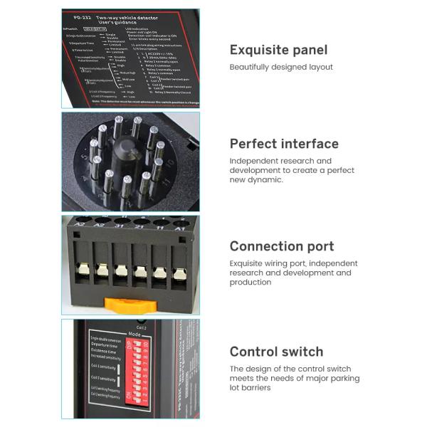 PD-232 Vehicle Loop Detector unit and installation diagram