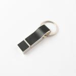 Black Leather USB Flash Drive With Key Ring Good Make Logo Fast Speed USB 2.0