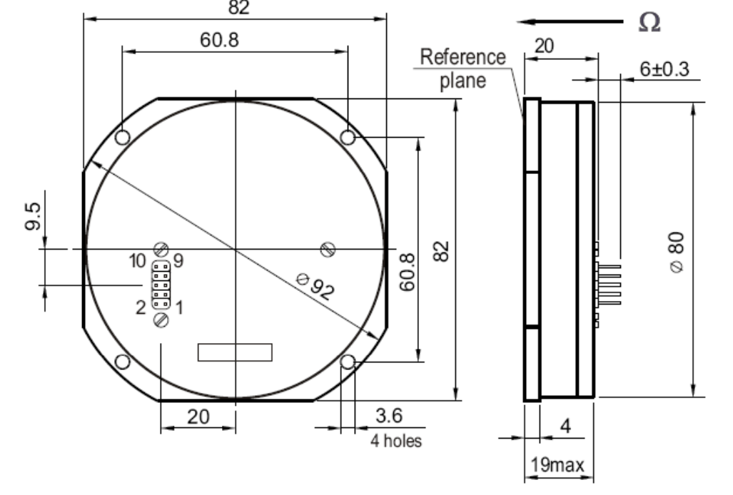 High Performance Fiber Optic Gyro , Substitute Gyro Sensor Vg910Angular Rate Sensor