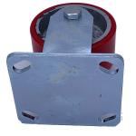 4 Inch Heavy Duty Rigid Fixed PU Caster Wheel Iron Polyurethane Caster Wheels