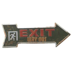 China Arrow Shape Custom Made Metal Poster,Vintage Tin Sign,Metal Wall Poster Safe Sign factory