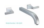 Square Two Handle Vessel Sink Faucets , Concealed Lavatory Basin Tap