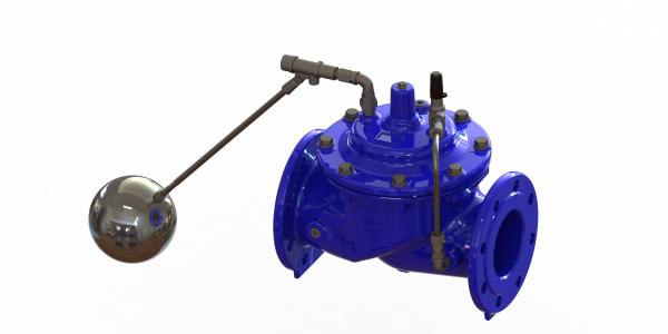 China Modulating Blue Floating Ball Valve , Full Bore Water Level Float Valve factory