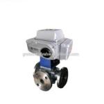 Stainless Steel Dn15 Mini Electric Actuator 3-Way Ball Valve for Water Treatment