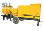 Diesel Engine Compact Concrete Pump , Construction Concrete Pump Color