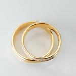 Simple Bright Texture Design 0.012ct Rose Gold Diamond Band