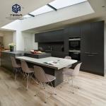 Luxury Modern Kitchen Cabinets Gray Glossy Cheap Price Wooden Cabinets Kitchen