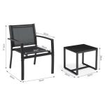 Minimalist Design Style AJUNION 2 Seating Outdoor Furniture for Garden and